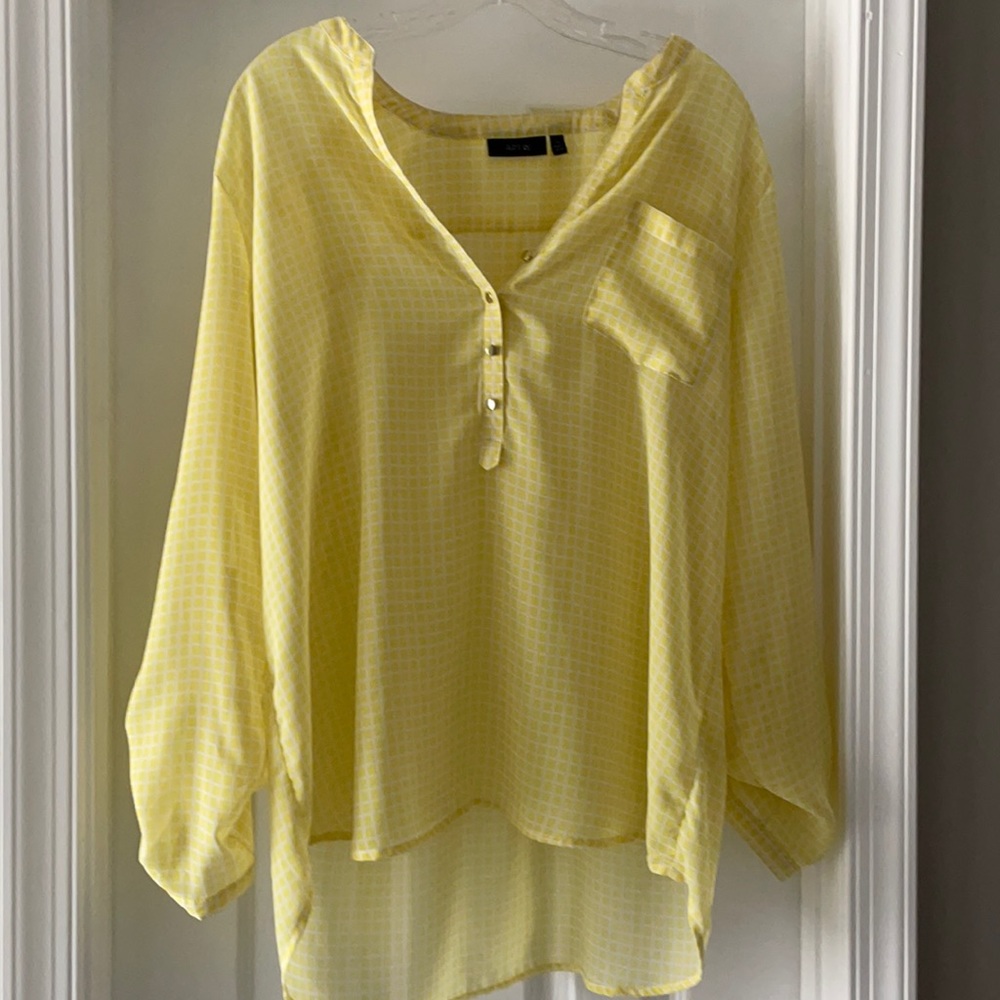 Apt 9 Yellow Sheer Top